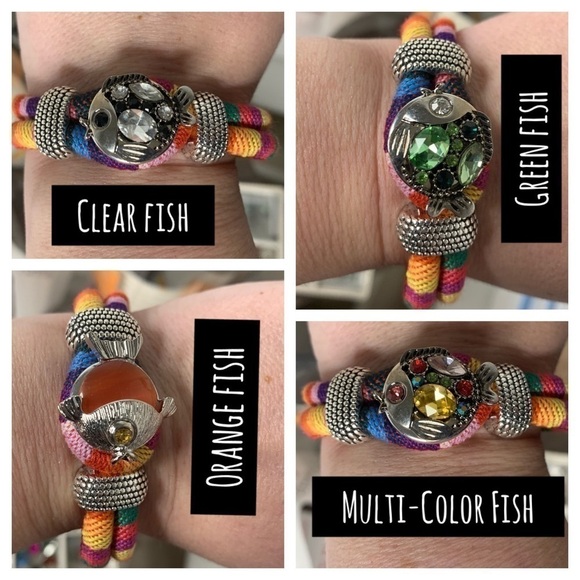 Ginger Snap Bracelet and Set of 2 Buttons Plaid - Picture 5 of 8